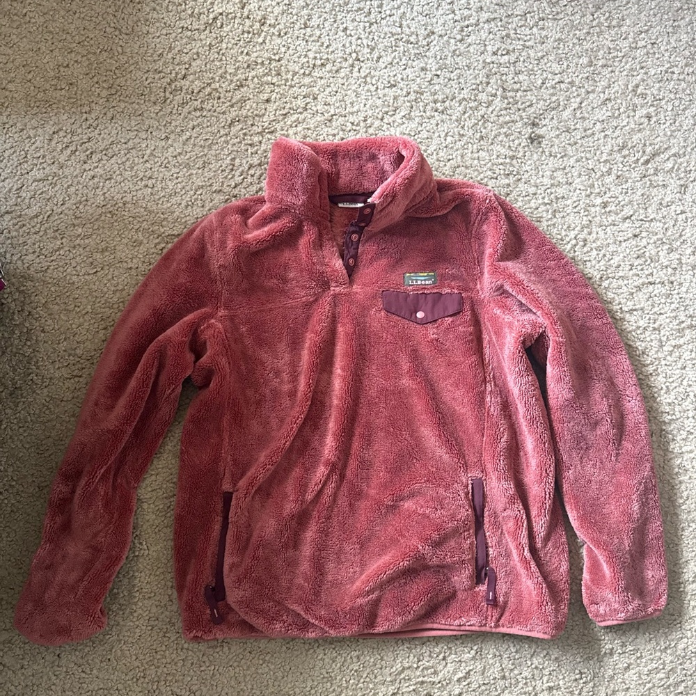 Women’s Plush Pullover Fleece Jacket - Dusty Rose